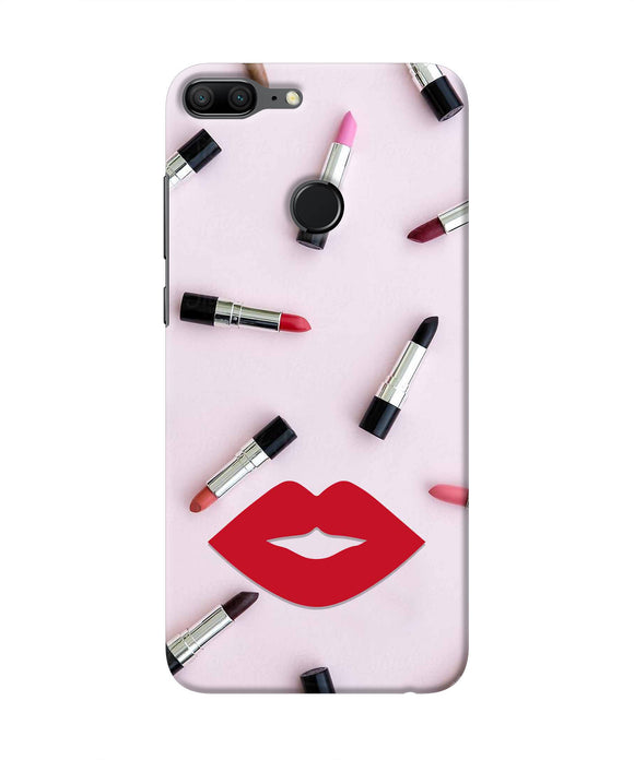 Lips Lipstick Shades Honor 9 Lite Real 4D Back Cover