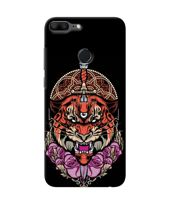 Abstract Tiger Honor 9 Lite Back Cover