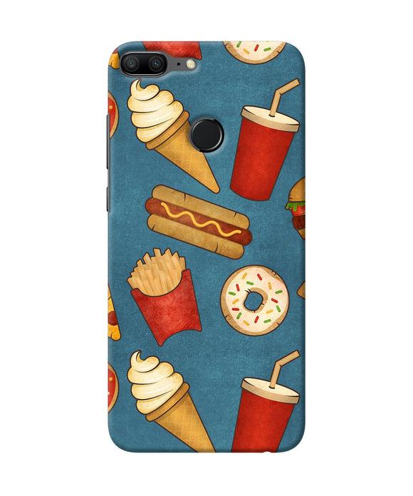 Abstract Food Print Honor 9 Lite Back Cover