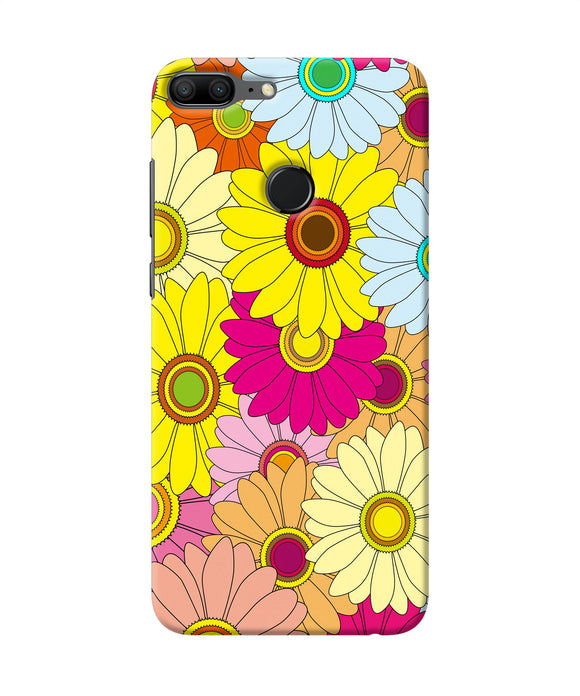 Abstract Colorful Flowers Honor 9 Lite Back Cover