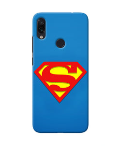 Superman Blue Redmi Note 7 Real 4D Back Cover