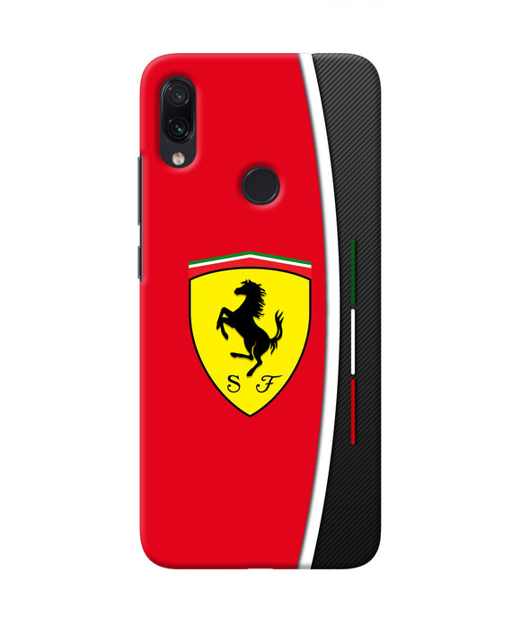 Ferrari Abstract Maroon Redmi Note 7 Real 4D Back Cover