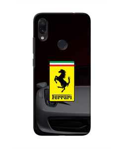 White Ferrari Redmi Note 7 Real 4D Back Cover