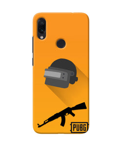 PUBG Helmet and Gun Redmi Note 7 Real 4D Back Cover