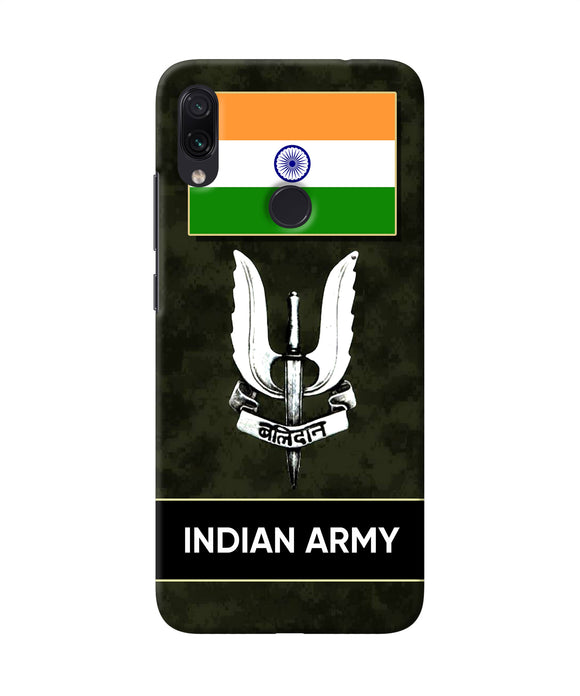 Indian Flag Balidan Logo Redmi Note 7 Back Cover