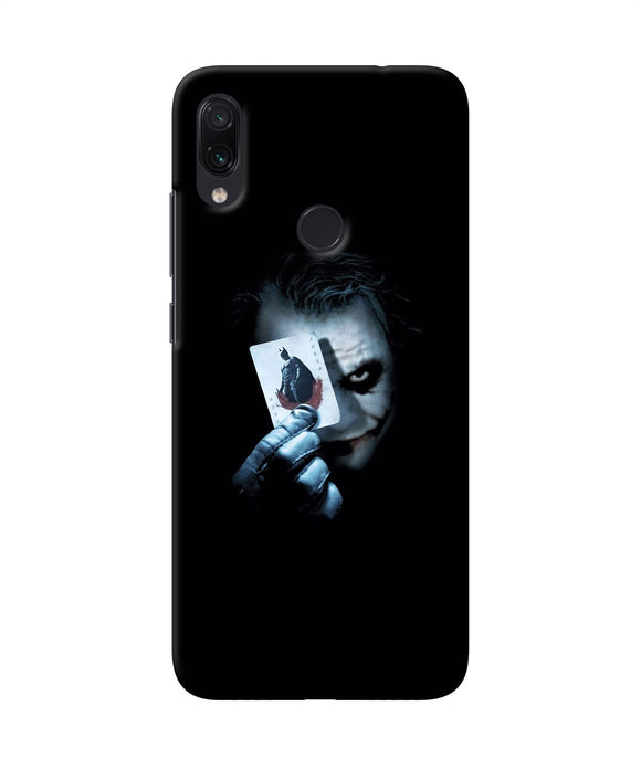 Joker Dark Knight Card Redmi Note 7 Back Cover