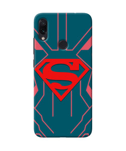 Superman Techno Redmi Note 7 Pro Real 4D Back Cover