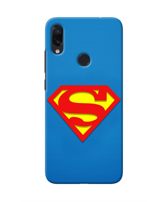 Superman Blue Redmi Note 7 Pro Real 4D Back Cover