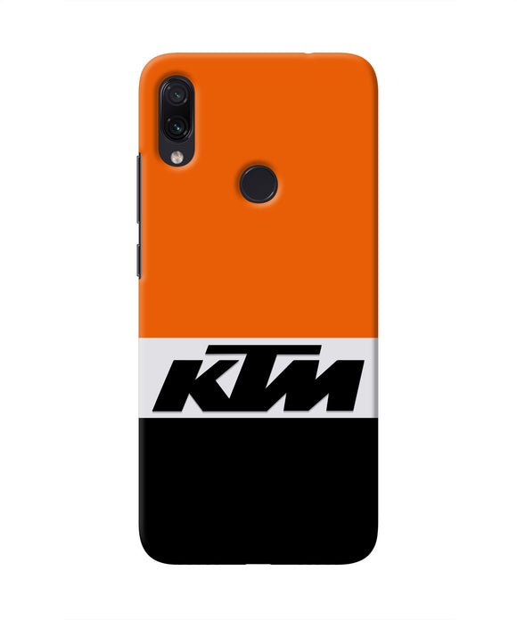 KTM Colorblock Redmi Note 7 Pro Real 4D Back Cover