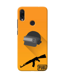 PUBG Helmet and Gun Redmi Note 7 Pro Real 4D Back Cover