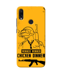 PUBG Chicken Dinner Redmi Note 7 Pro Real 4D Back Cover
