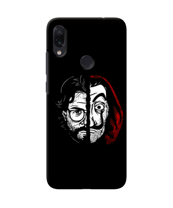 Money Heist Professor Mask Sketch Redmi Note 7 Pro Back Cover