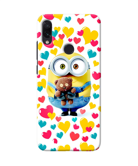 Minion Teddy Hearts Redmi Note 7 Pro Back Cover