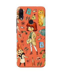 Canvas Little Girl Print Redmi Note 7 Pro Back Cover