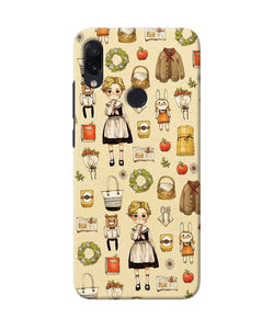 Canvas Girl Print Redmi Note 7 Pro Back Cover