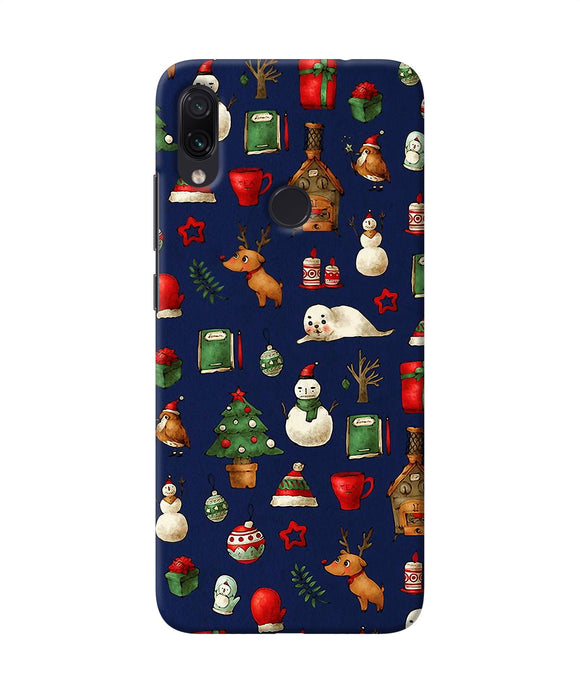 Canvas Christmas Print Redmi Note 7 Pro Back Cover