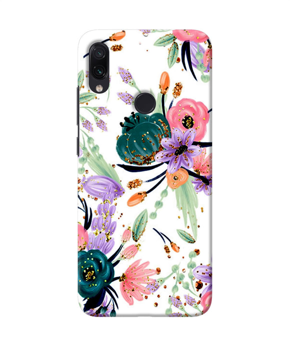 Abstract Flowers Print Redmi Note 7 Pro Back Cover