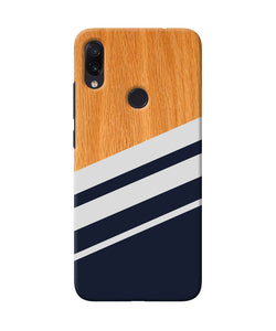 Black And White Wooden Redmi Note 7 Pro Back Cover