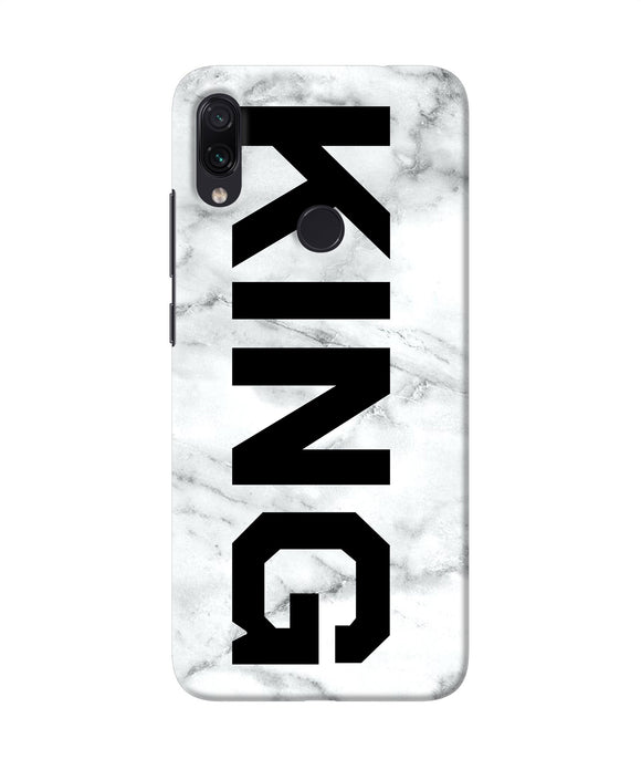 King Marble Text Redmi Note 7 Pro Back Cover