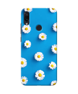 White Flowers Redmi Note 7 Pro Back Cover