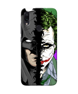 Batman Vs Joker Half Face Redmi Note 7 Pro Back Cover