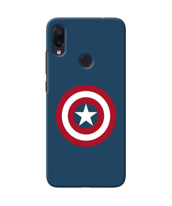 Captain America Logo Redmi Note 7 Pro Back Cover