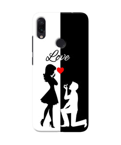 Love Propose Black And White Redmi Note 7 Pro Back Cover