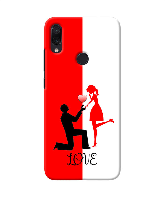 Love Propose Red And White Redmi Note 7 Pro Back Cover