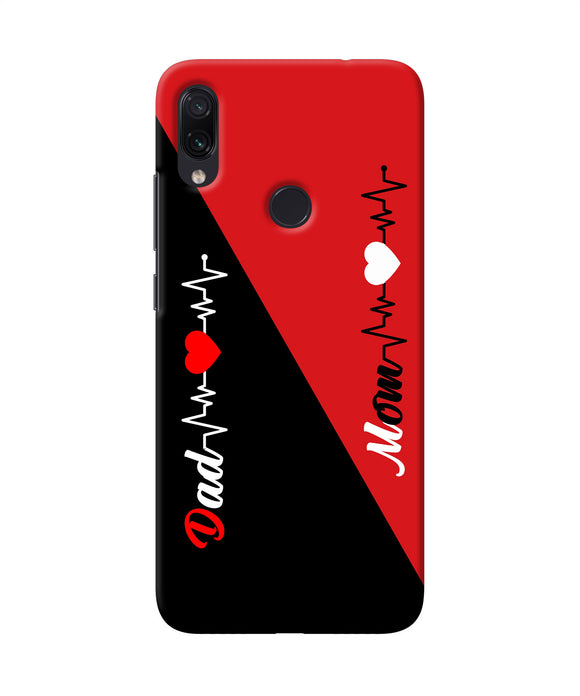 Mom Dad Heart Line Redmi Note 7 Pro Back Cover