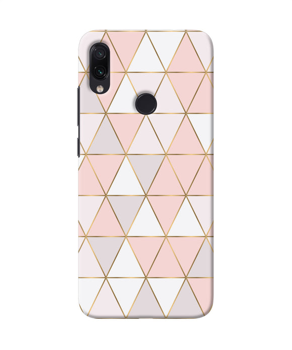 Abstract Pink Triangle Pattern Redmi Note 7 Pro Back Cover