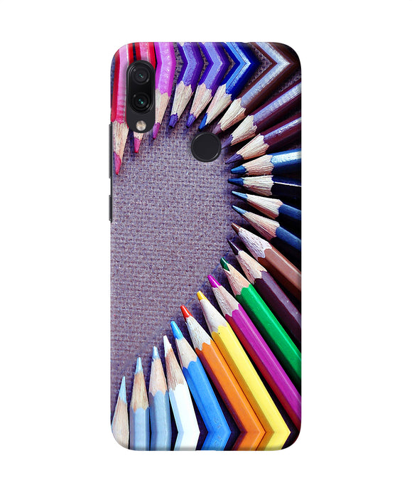 Color Pencil Half Heart Redmi Note 7 Pro Back Cover