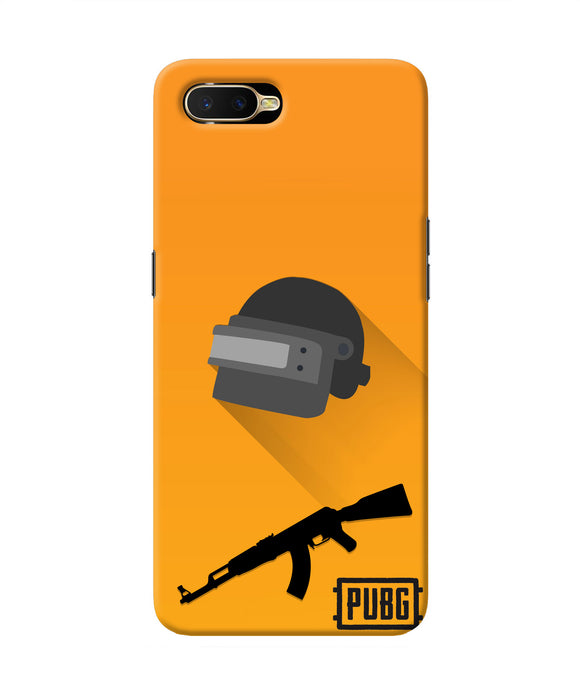 PUBG Helmet and Gun Oppo K1 Real 4D Back Cover