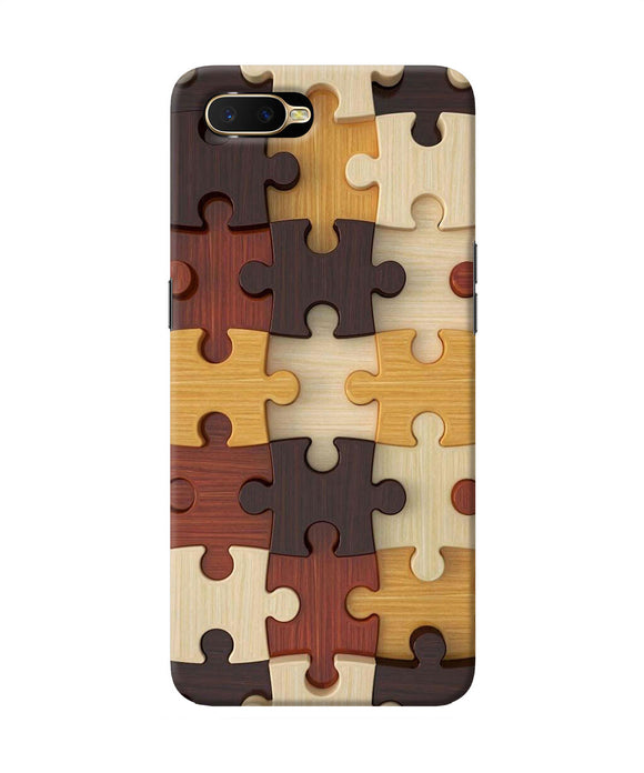 Wooden Puzzle Oppo K1 Back Cover