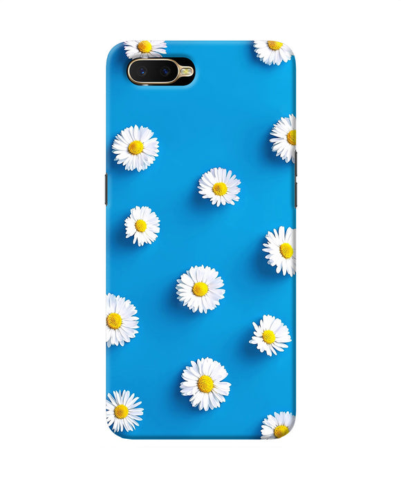 White Flowers Oppo K1 Back Cover