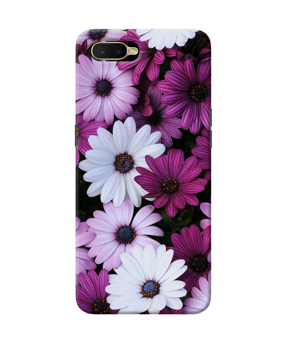 White Violet Flowers Oppo K1 Back Cover
