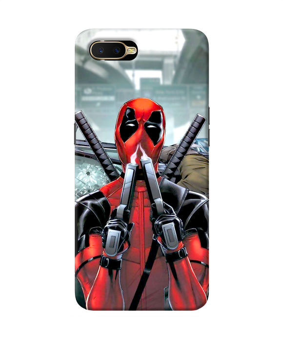 Deadpool With Gun Oppo K1 Back Cover
