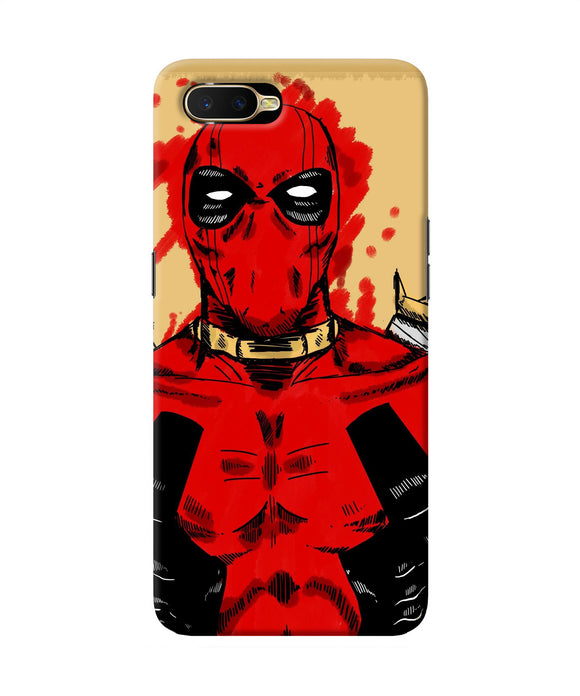 Blooded Deadpool Oppo K1 Back Cover