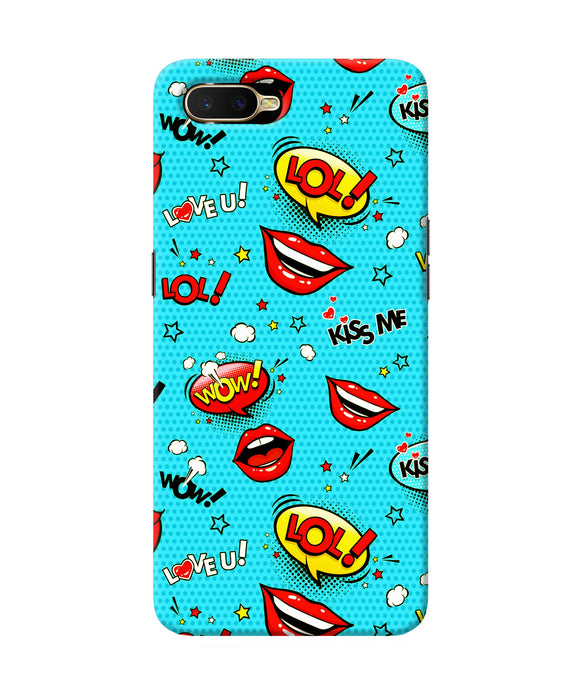 Lol Lips Print Oppo K1 Back Cover