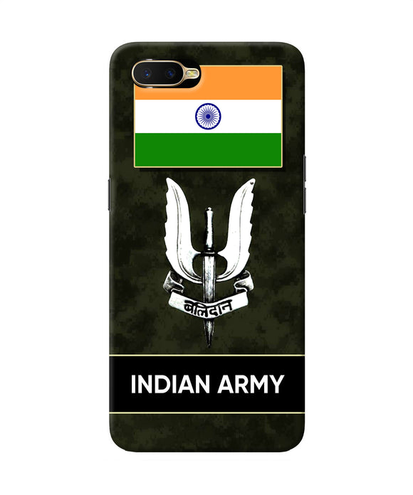 Indian Flag Balidan Logo Oppo K1 Back Cover
