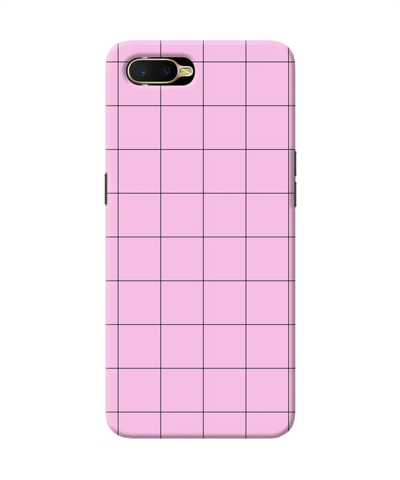 Pink Square Print Oppo K1 Back Cover
