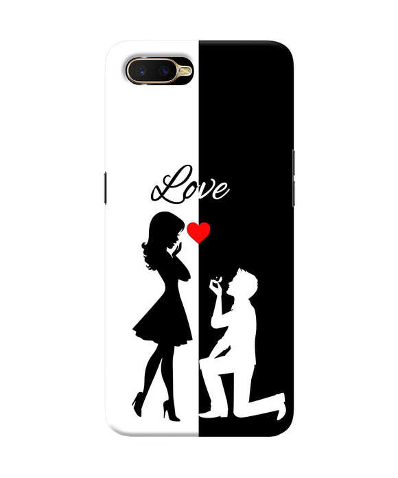 Love Propose Black And White Oppo K1 Back Cover