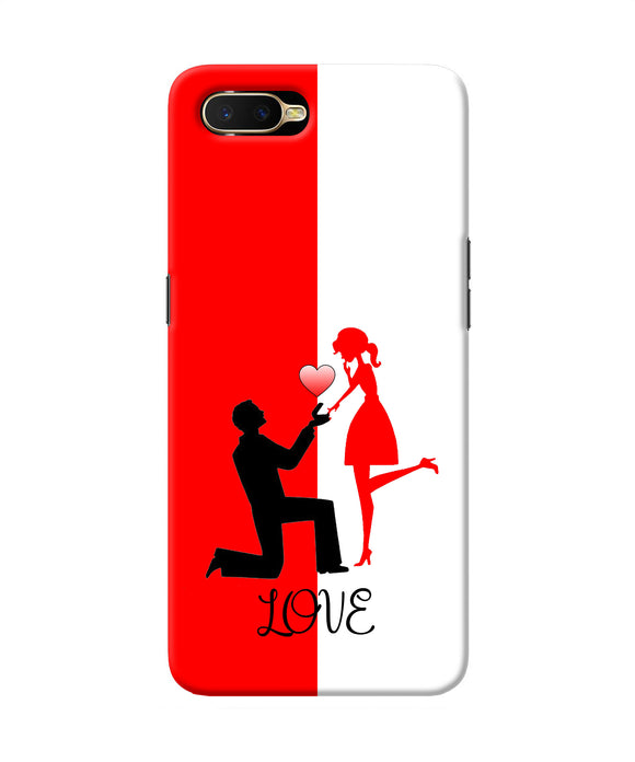 Love Propose Red And White Oppo K1 Back Cover