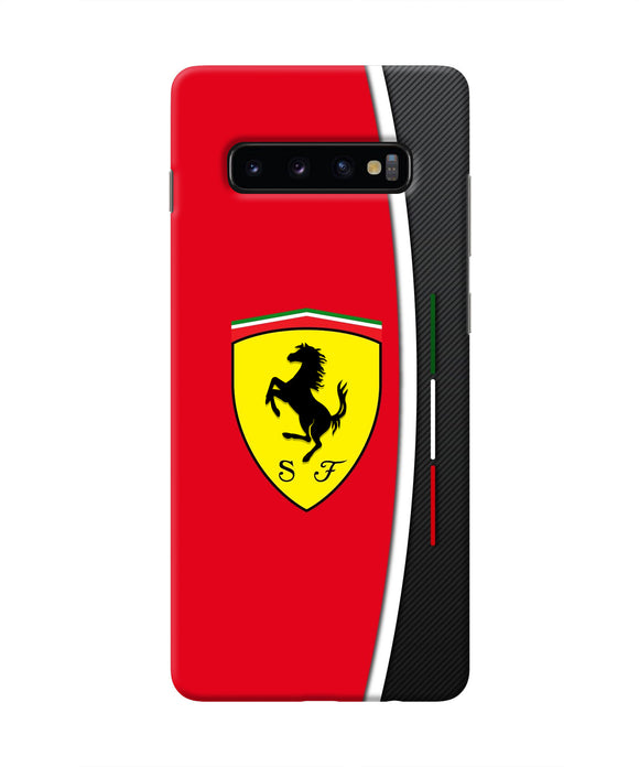 Ferrari Abstract Maroon Samsung S10 Plus Real 4D Back Cover