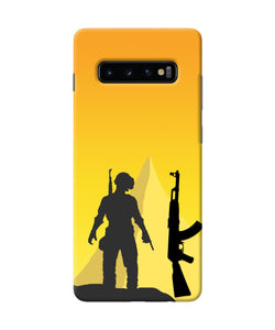 PUBG Silhouette Samsung S10 Plus Real 4D Back Cover