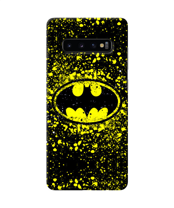 Batman Last Knight Print Yellow Samsung S10 Plus Back Cover