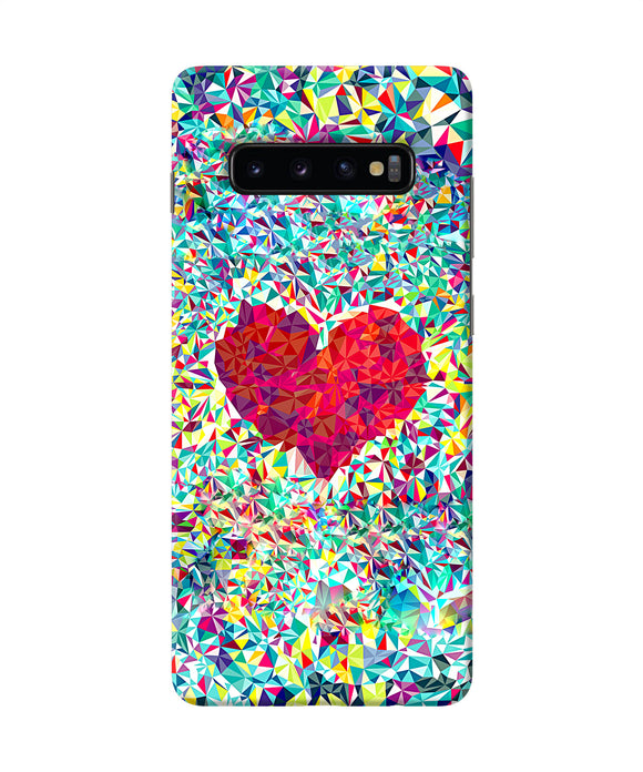 Red Heart Print Samsung S10 Plus Back Cover