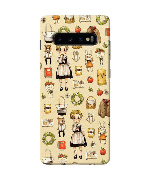 Canvas Girl Print Samsung S10 Plus Back Cover