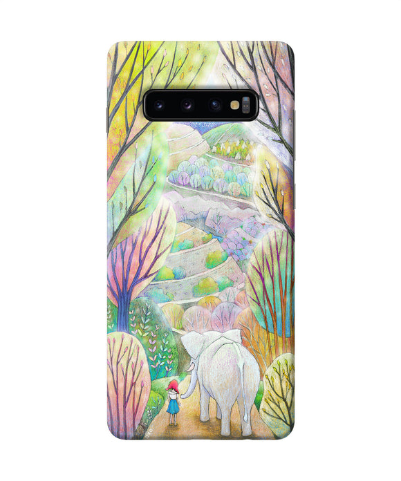Natual Elephant Girl Samsung S10 Plus Back Cover