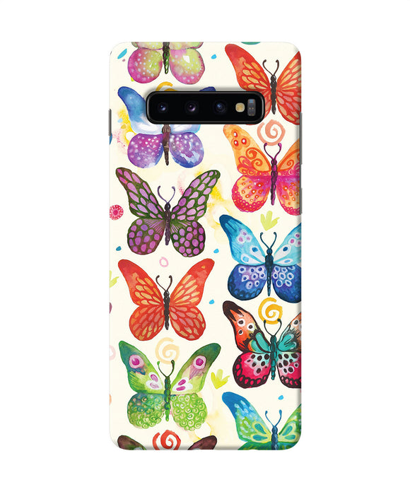 Abstract Butterfly Print Samsung S10 Plus Back Cover