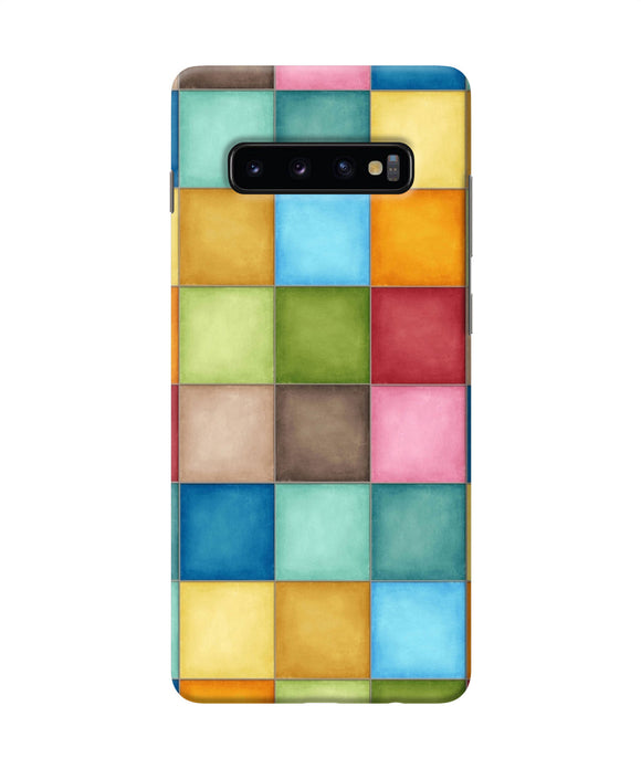 Abstract Colorful Squares Samsung S10 Plus Back Cover
